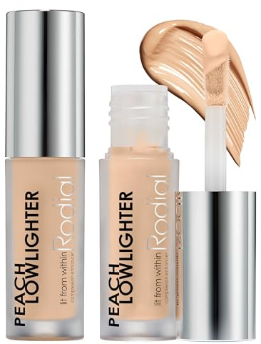 Rodial Peach Lowlighter Colour Corrector Travel Size Duo Set | Hydrating Concealer & Under Eye Brightener, Caffeine & Hyaluronic Acid