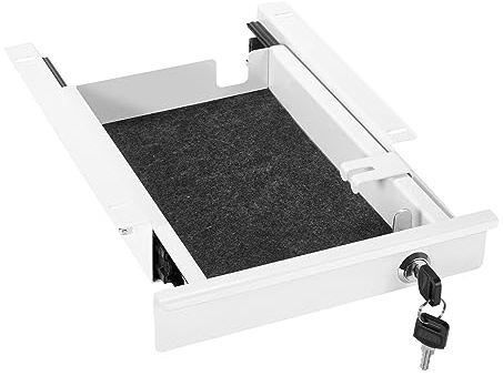 Abschließbare Dokumentenschublade 220 x 265 x 45 mm weiß Büroschublade | Schreibtischschublade
