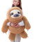 Winsterch Cuddly Soft Toy Large Stuffed Animal Teddy Baby Doll Birthday Gifts, Plush Soft Sloth Toy (Brown, 27.5 inches)