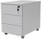 furni24 Rollcontainer Schreibtischcontainer 3 Schübe Farbe grau RAL 7035 pulverbeschichtet