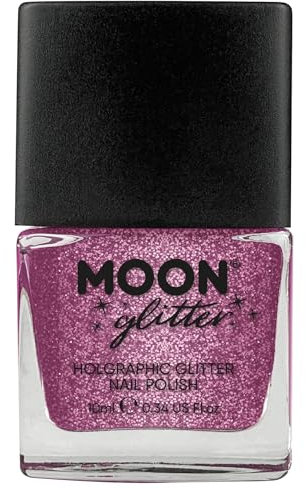 Holographique Glitter vernis à ongles par Moon Glitter - 14ml - Rose