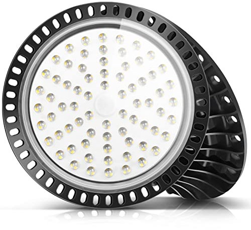 Viugreum Led Hallenstrahler, 300W UFO LED, 6000K-6500K Kaltweiß 120°Abstrahlwinkel Industrielampe 30000LM LED High Bay Licht IP65 SMD2835 288 Leds für Hallenbeleuchtung Werkstattbeleuchtung