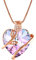 Angelady Collier Wrap Infinity Eternity, Améthyste pour Femme Collier Pendentif Coeur or Rose, Cadeau Femme Maman Noël de Bijoux - avec Boîte Cadeau de Bijoux