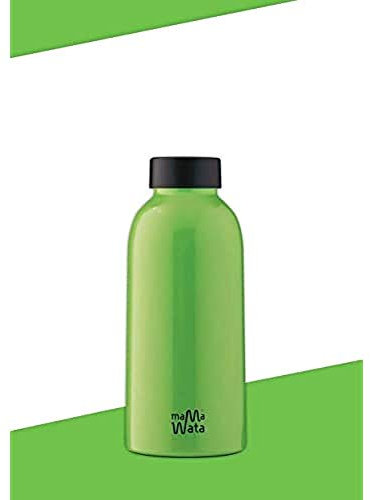 MamaWata Borraccia Termica per l'Acqua | Bottiglia Thermos In Acciaio Inox senza BPA 470ml | A Tenuta Stagna | 24 Ore Freddo 12 Ore Caldo - Green