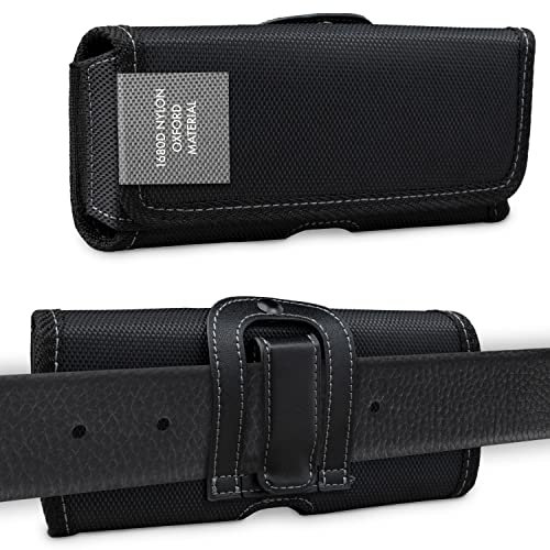 XiRRiX Handy Gürteltasche - 5XL-3 Gürtel Tasche kompatibel mit Motorola e22/e22i/e32/e32s/G22/G31/G41/G42/G52 5G/G72/G82 5G/G200 5G - Gürtel Smartphone Handytasche schwarz