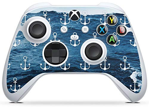 DeinDesign Skin kompatibel mit Microsoft Xbox Series S Controller Folie Sticker Anker maritim Meer