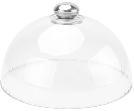 Cabilock Lebensmittelabdeckung Aus Edelstahl Transparente Kuchenhaube Rund 19.50 X 19.50 X 9.00 Cm Für Kuchen Desserts Snacks Zum Sauber Abdecken Bei Haushalt Party Und Veranstaltungen