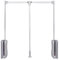 Wardrobe Lift, Der Kleiderschiene, 15 Kg Lasthaltiger Dämpfungspuffer-Pull-Down-Teleskopaufhänger, Aluminiumlegierungs-Verdickung Und Langgestreckter Stange,Silber,930〜1250mm