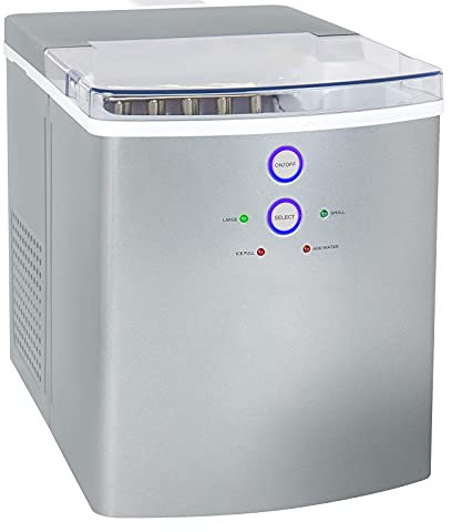 Máquina de hielo automática de gran capacidad, máquina de hielo eléctrica portátil para mostrador, 33 libras en 24 horas,Blanco