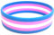 Butler & Grace Transgender LGBT Silikon Armband Blau Rosa Weiß 202mm