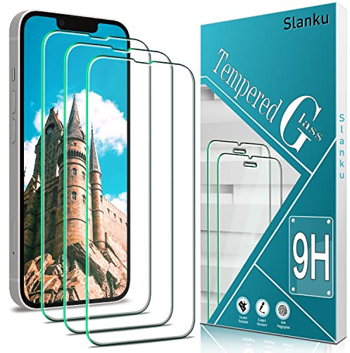 Slanku 3 pièces, Verre Trempé pour iPhone 13 Mini, Film Protection écran - 0,33mm HD Ultra Transparent, 9H Dureté, Anti-Rayures, Sans Bulles, Facile à Installer