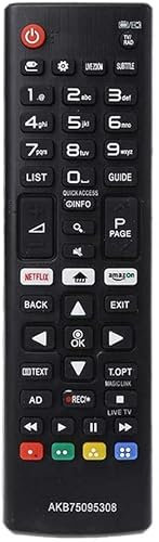 Universal LG Fernbedienung AKB75095308 kompatibel mit verschiedenen LG Ultra HD TVs mit Netflix Amazon Tasten für LG TV 28MT49S 32LJ610V 43UJ630V 43UJ634V