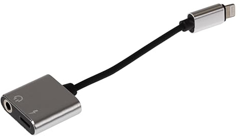 Maplin Lightning Connector to 3.5mm Headphone Audio Jack & Lightning Charging Port Adapter