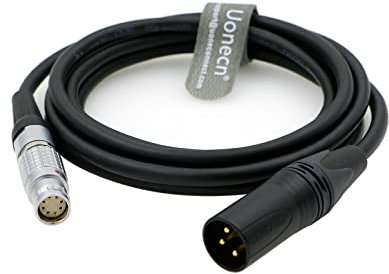Uonecn XLR 3 pin maschio a 2B 8 pin femmina cavo di alimentazione per ARRI Alexa Mini Amira 2M