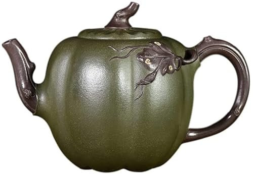 GRAWIT 350ML Teiera a Forma di Zucca Teiera in Ceramica Set da tè Singolo Oggetto Teiera Gioielli Bollitore Set da tè (Color : A, Size : As The Picture Shows) Made in China