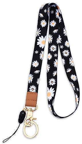 SAVITA Cordon pour Badge, Tour de cou Tendance Tour de cou Durable avec Porte-Clés et Fermoir pour Badge d'Identification Carte d'Étudiant et Portefeuille