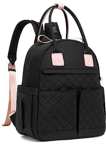 LORADI Wickeltasche Rucksack mit und Nasstaschen und Kinderwagen-Clips, Medium