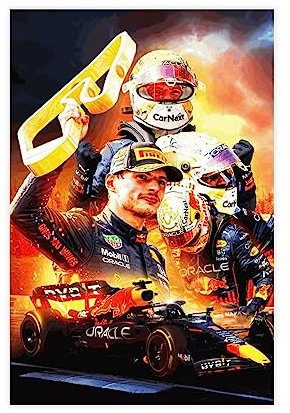 Max Verstappen World Formula 1 Driver Poster Leinwand Poster Wandkunst Dekor Druck Bild Gemälde für Wohnzimmer Schlafzimmer Dekoration ungerahmt 30 x 45 cm