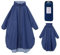 Ynport Crefreak Femmes Long Imperméable Manteaux de pluie Léger Poncho Packable Extérieur à Capuchon Vêtement de Pluie Coupe-vent Avec Manches et Poche，Bleu Foncé