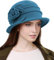 Wantonfy Damen Fischerhüte Wintermütze Warme Baret Hut Französischer Stil Vintage 1920s Vintage Bowler Wolle Winter Hut