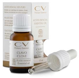 Aceite Esencial de Clavo 100% Puro de CV Primary Essence (Eugenis Caryophyllata). Anestésico, calma el dolor de muelas, tónico muscular y activador circulatorio.