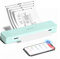 PokeLabel Mobiler Drucker A4 für Unterwegs, Tragbarer Thermodrucker für Letter/A4/B5/A5 Normal und Thermopapier, Klein Kompakt Ohne Tinte Patronen Handy,Laptop Portable Bluetooth Printer, Grün