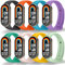 BANGTING 8 Pezzi Cinturino Compatibili con Xiaomi Mi Band 10/9/8, Cinturini di Ricambio per Xiaomi Smart Band 10 Bracciale, Mi Band 9 Braccialetto in TPU, Regolabili in Lunghezza 8 Colori