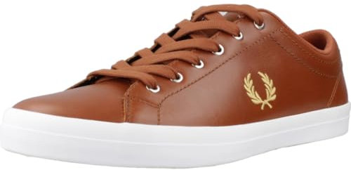 Fred Perry Baseline Leather Brown 40