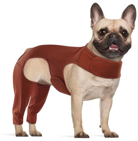 Hjyokuso Genesungsanzug für Hunde, Chirurgie-Anzug, Beinchirurgie-Anzug, Leckärmel für Hinterbeine, Ellenbogenschutz, Hunde-Ärmel gegen Lecken von Bissen, vermeidet Wundinfektionen, Größe XS