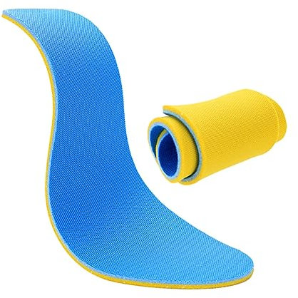 FOMIYES 1paar Atmungsaktive Schweißabsorbierende Und Geruchshemmende Einlegesohlen Für Sport Und Alltagsschuhe Ergonomisches Design Mit Massagepolstern Gelb-blau