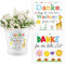 Faccito 4 Aufkleber für den Blumentopf Dankeschön Aufkleber Danke, dass du mir beim Wachsen geholfen hast Erzieher Geschenk Kindergarten Dankeschön Geschenk für Lehrer (Blumen)