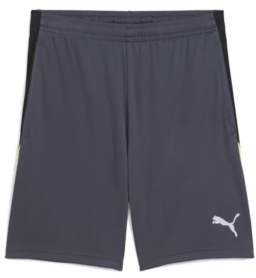 Puma Herren IndividualLIGA Training Shorts 2 (Open Pockets) Gestrickte Shorts, Galactic Gray-Yellow Alert,
