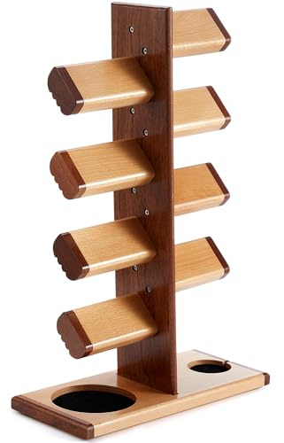 Vercraft Wooden Watch Stand Watch Display Holder Tower Wood Display Stand with Charging Station Jewelry Organizer for Rings Necklaces Coins Gifts for Men Women (hold 16 Watches)