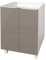 berlioz creations sas Küchenunterschrank, 2 Türen, 60 cm, Holz, Hochglanz, Taupe, 64 x 52 x 83 cm