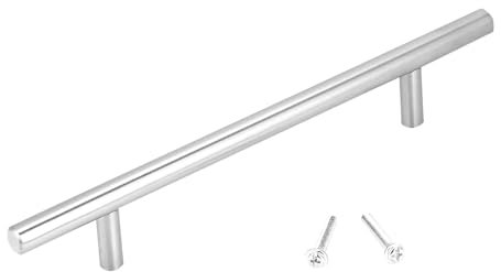 BORDSTRACT Stainless Steel T Bar Cabinet Pull Handles, Cabinet Cupboard Drawer Hardware Handles, Knobs Kitchen Door Handle for Furniture (250mm)