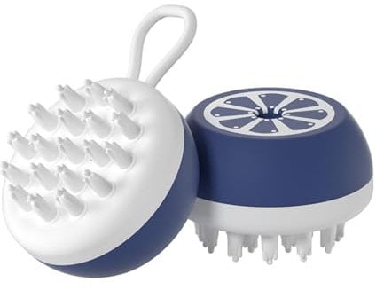 Silicone Pet Bath Brush, Pet Grooming Massage Comb for Cats and Dogs, Beauty Cleaning (navy blue Upgraded massage head)