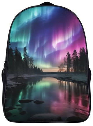 GUYDZOOM Aurora Rucksack Schulrucksack Jungen Teenager Schulranzen Wasserdicht Rucksäcke Schule Tasche Damen Daypack Für Männer Frauen Reisen,Schultasche 40x28x16cm
