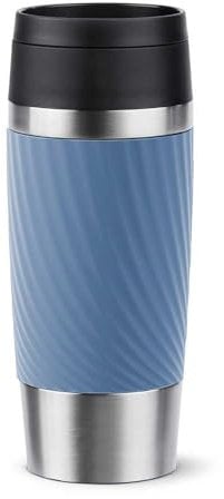 Tefal Travel Mug Classic Twist, Comfort Screw Lid, Quick Press, Soft-Touch Sleeve, Travel-Ready, Reusable, 100% Leak-Proof, Keeps Drinks Cold (8 hrs) and Hot (4 hrs), 360° Drinking, N2024510