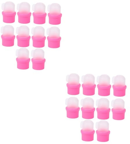 WOONEKY 20stücke Teiliges Nagellackentferner Caps Wiederverwendbare Nagelsoaker Covers Für Effektives Einweichen Von Gelnägeln Und Nail Polish Remover Pads Langlebig Und Komfortabel Der