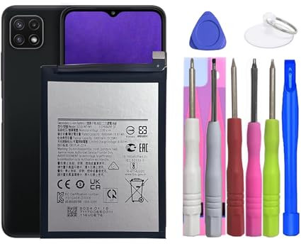 MUKUZI Batterie compatible avec Galaxy A22 5G SM-A226 (remplacement pour Scud-WT-W1 EB-BA226ABY) avec kit d'outils de réparation