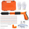Manual Mini Steel Nail Gun- 5 Speed Adjustable Concrete Nail Gun (Blue) (Orange)