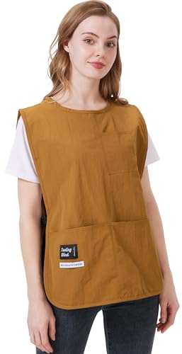 Nanxson Plus Size Tabards Apron with Pockets for Men Women Cleaning Apron Catering Kitchen Aprons Workwear Vest Apron