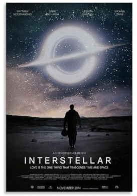 Interstellar Filmposter, klassisches Science-Fiction-Poster, klassische Filmposter für Zimmer, ästhetische Leinwand, Wandkunst, Schlafzimmerdekoration, 20x30 Zoll (50x75cm)