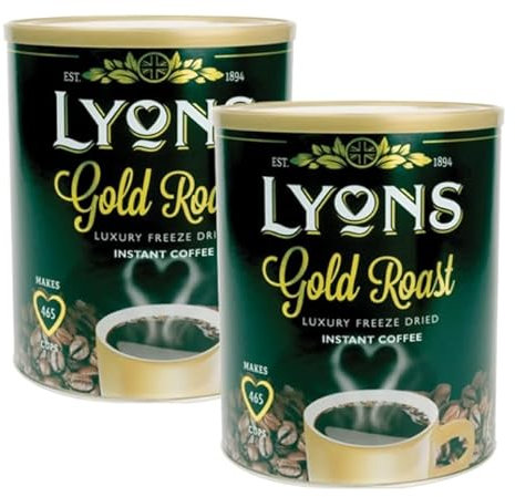 2 x 750g Instant Coffee Granules, Lyons Gold Roast Ideal for Office,Canteen, Site Supplies, Staff Room Great Value.