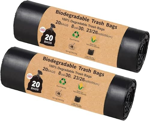 40 sacchetti da toilette portatili da campeggio da 8 galloni da 30 litri borse da toilette da campeggio, sacchetti da toilette compostabili per wc portatile all'aperto navi