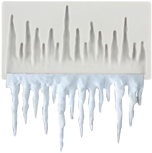 Sijiangmold Eiszapfen Fondantform Eiszapfen Silikonformen Für Kuchendekoration Schokolade Cupcake Topper Süßigkeiten Polymer Ton Blütenpaste