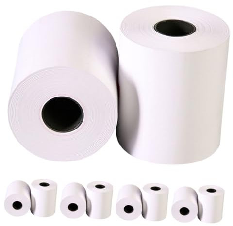 Cabilock 10 Rollen Kassiererdruckpapier Quittungspapier Thermodrucker Papier Für Thermoetikettendrucker Kopierpapier Für Drucker Druckerpapier Kreditkartendruckpapier Thermodruckpapier Weiß