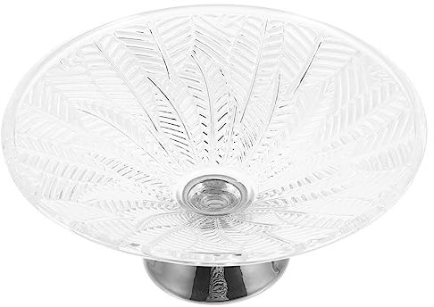 Alipis Footed Glass Fruit Bowl Elegant High Base Decorative Serving Tray for Fruits Snacks Candy Vintage Inspired Home for Kitchen Living Gifting