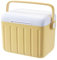 rockible Nevera portátil de 6 l con asa, contenedor hermético para conservar el Hielo, Ideal para Picnic, Viajes, Playa, Entrega de Comida, Blanco Amarillo