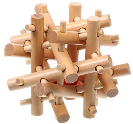 Milisten Holzpuzzle Kugel Im Käfig Denkspielzeug Kinder Lernspiel Holzspielzeug Intelligenzförderung Familie Training